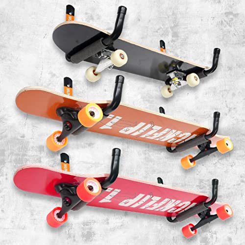 HUHOLE 4 Pack 9.8 Inch Jumbo Garage Storage Hooks | Wall Mount Hangers with 70 lb Capacity for Kayak, Ladders, Canoes, Snowboards, Folding Chairs, Paddleboards and Surfboards - size: 9.8" Ladder Hanger