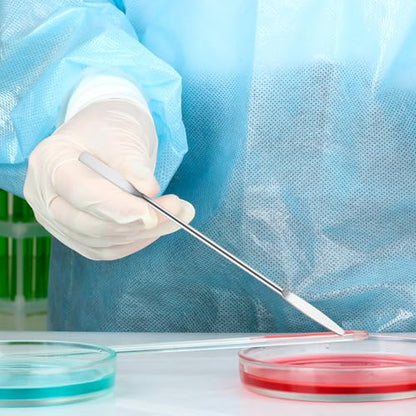 Molain 15 Pcs Small Metal Spatula, 6"Lab Spatula Double Ended Micro Spatulas Stainless Steel Mini Square/Round End for Mixing Cosmetics Kitchen Laboratories
