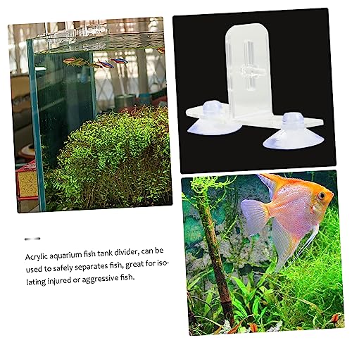 VICASKY 4sets Aquarium Divider Clips Fish Tank Separation Board Cups for Insulation and Breeding