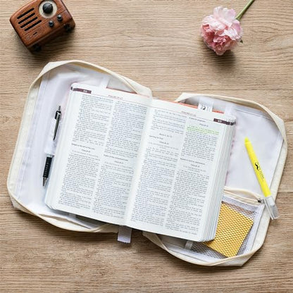 Mr. Pen- Bible Cover Case, Carrying Book Case with Durable Handle | Bible Protective Church Bag for Men & Women, Christian Gifts, Spring Blooms - color: Spring Blooms