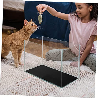 VANZACK 5pcs Fish Tank Insulation Mat Non-Skid and Shockproof Pad for Aquariums Black Non- Absorption Mat for Heat Preservation and Pet Safety