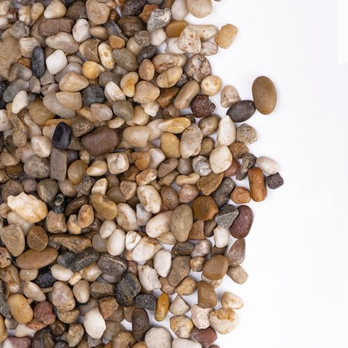 Pulovin 2.5 lbs Drainage Rocks for Potted Plants, 1/5 Inch Small Pebbles for Indoor Plants, Decorative Gravel for Vases, Bamboo, Succulent, Terrarium, Crafts, Cactus - color: Colored