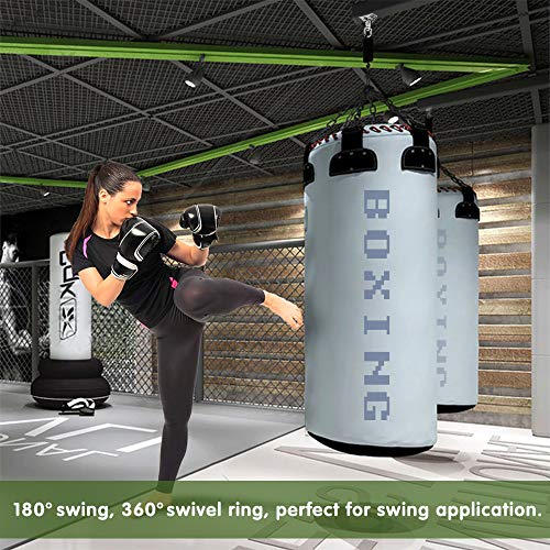 Heavy Duty 360° Swivel Swing Hanger, Stainless Steel Hammock Hook for Ceiling Wooden Porch Swing Hanging kit Playground Gym Rope Boxing Bag Hammock Chair Yoga Mount 1000 lb Capacity - style: 1 Pack-360° Swivel Hook