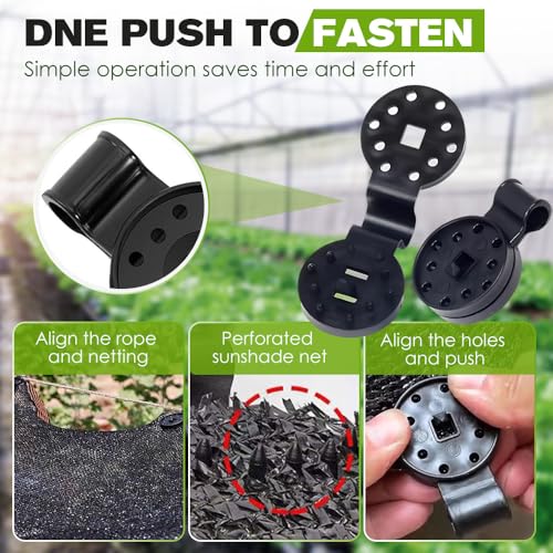 2026 New Shade Cloth Clips, Heavy Duty Lock Grip Tarp Clamps Clips for Sunshade Netting, Shade Cloth Gripper Clips, Sun Shade Locking Clips for Mesh Bird-Proof Garden Agricultural Nets (20, Black)