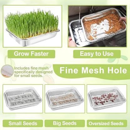 Acrylic Lids for Microgreens Growing Trays 2-Tier 10.4 Inch | Clear Replacement Covers for Seed Germination and Sprout Growing, Helps Retain Humidity; Trays Not Included - size: 10.7"L × 7.87"W × 2.17"H Lid