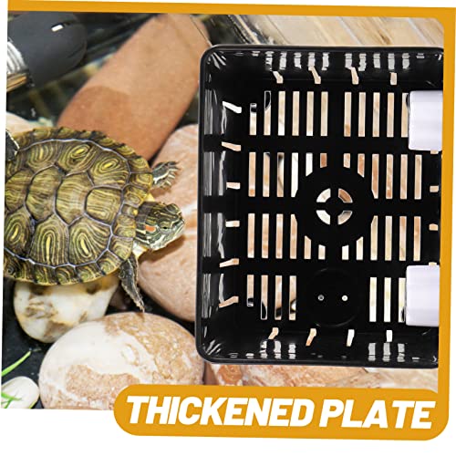 Generic Aquarium Isolation Box Fish Breeding Box for Tortoise Nursery Tank for Baby Fish Observation Window Plastic Rubber Construction - color: Black