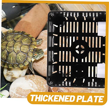Generic Aquarium Isolation Box Fish Breeding Box for Tortoise Nursery Tank for Baby Fish Observation Window Plastic Rubber Construction - color: Black