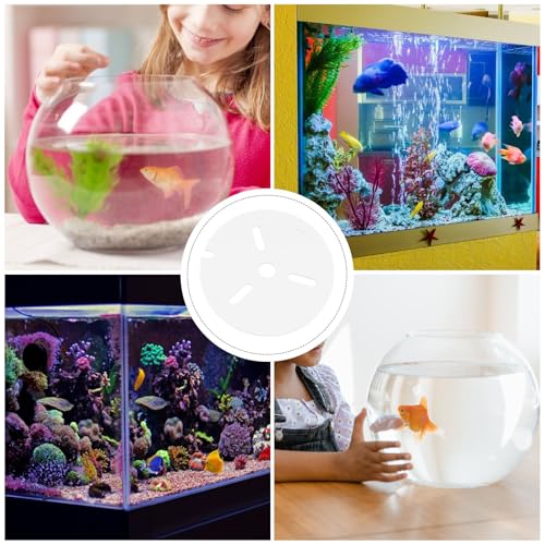 Transparent Acrylic Aquarium Lid - 6" Fish Tank Top Cover with Hole - Anti Jumping Breeder Grid Panel for Preventing Turtle Reptile Shrimp Jump Out