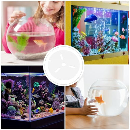 Transparent Acrylic Aquarium Lid - 6" Fish Tank Top Cover with Hole - Anti Jumping Breeder Grid Panel for Preventing Turtle Reptile Shrimp Jump Out