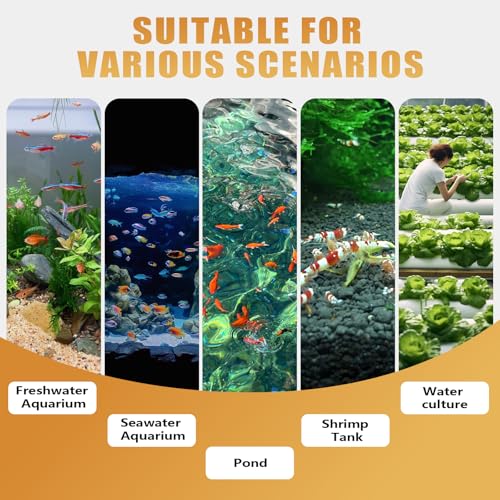 Fish Tank Bubbler Decorations Aquarium Bubble Wall Quiet Oxygen Diffuser Adjustable air Bubble Volume Air Stones Aquariums Kit for Freshwater & Saltwater Bubbler Decorations