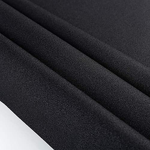WochiTV Total Blackout Window Film 100% Light Blocking Non Adhesive No Residue Removable Opaque Static Cling Privacy Glass Tint for Home Bedroom Darkening Heat Control (29.5 in x 6.56 Ft) - color: Black, size: 29.5 Inch x 6.56 Feet