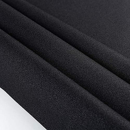 WochiTV Total Blackout Window Film 100% Light Blocking Non Adhesive No Residue Removable Opaque Static Cling Privacy Glass Tint for Home Bedroom Darkening Heat Control (29.5 in x 6.56 Ft) - color: Black, size: 29.5 Inch x 6.56 Feet