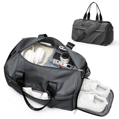 Gym Duffle Bag with Shoe Compartment for Women Men Sports Workout Carry on Weekend Overnight Bag, Grey - color: A8-grey -Large