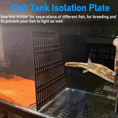 Acrylic Aquarium Divider with Suction Cups – Fish Breeding Isolation Board, 40x50cm (15.7x19.7in) for Effective Fish Separation and Aquatic Habitat Management - size: 40x50cm/15.7x19.7in