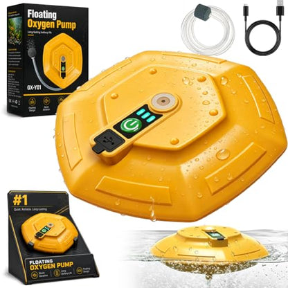 Aerator for Fish Live Minnows Bucket Bait with Fishing Floats Tank Air Bubbler Rechargeable Floating Pump Cooler Basket Portable Well Continuous Oxygen Faucet Tanks Bubble