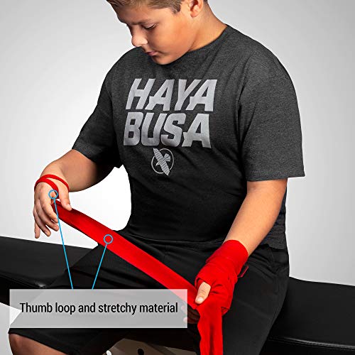 Hayabusa Boxing Hand Wraps for Kids Perfect Stretch 4.0 - color: Red