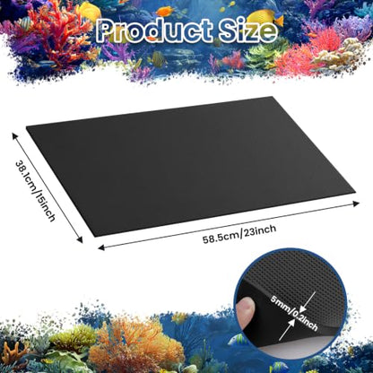 15 x 23 Inch Fish Tank Pad, Aquarium Leveling Mat, Black | Water-Resistant Surface, Easy to Cut, Helps Cushion the Tank Base, Suitable for Aquariums and Terrariums - color: Black, size: 15 x 23in