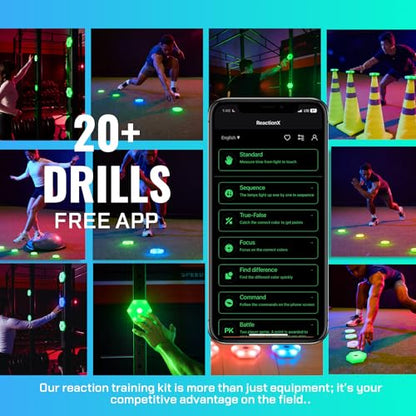 Sports Reaction Agility Lights Training Kit Improves Reaction Time & Agility for Athletes, Physical Therapists & Fitness Trainers Sports. - color: 8 Pods Reaction Lights