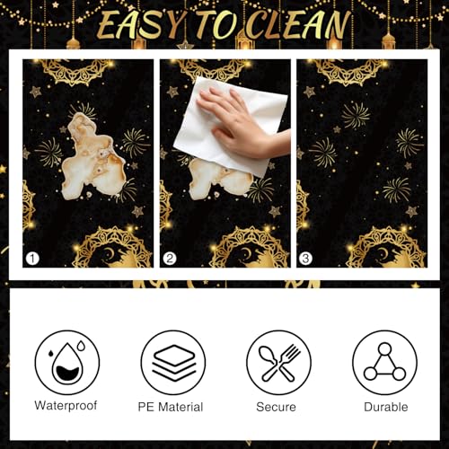 tineit 3 Pieces Ramadan Table Cloth, Ramadan Mubarak Table Decorations, Ramadan Decor Table Covers, Ramadan Decorations for Home Eid Mubarak Table Cloth