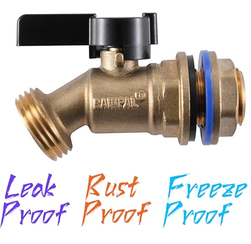 RBS005 Brass Water Container/Rain Barrel Quarter Turn Spigot(LF Compliant, For OPEN TOP BARRELS)