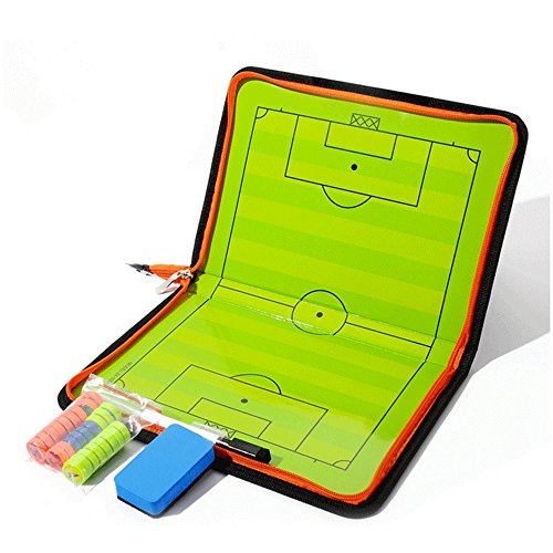 Pure Vie Portable Magnetic Soccer Coaching Board Football Tactics Clipboard | Soccer Strategy Whiteboard for Coaches Training and Matches, Dry Erase Board with Magnet, Pen Football Sport Coach Must Haves - color: 16.54'' X 11.32''