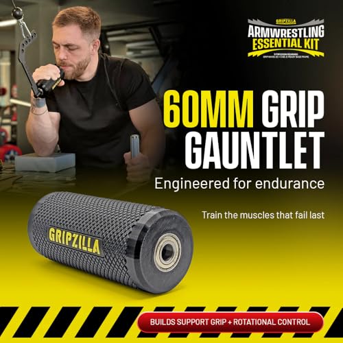 Gripzilla Arm Wrestling Training Kit for Solo Practice The Ultimate Wrist Training Handle for Arm Wrestling Top Roll Trainer