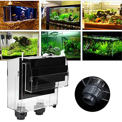 Self-Start Overflow Box - Acrylic Fish Siphon Overflow Box for Efficient Water Circulation
