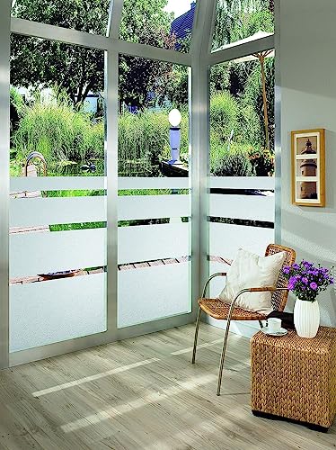d-c-fix 346-0211 Self-Adhesive Privacy Glass Window Film, Milky, 17" x 78" Roll