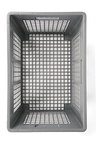 Hudson Exchange 24 x 16 x 16" (2 Pack) Mesh Straight Wall Handled Storage Container Tote, Gray - size: 2 Pack