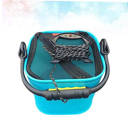 Eva Live Fish Holding Bucket Portable Insulated Fishing Basin Zipper Angling Tackle Accessory
