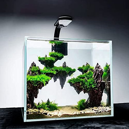 Allcolor Artisan Grade Ultra Clear Rimless Aquarium Tank (4.6Gal) | Low Iron Glass Fish Tank for Professional Aquascaping and Planted Layouts, 6-60 Gallons (4.6GaI - Top Glass Canopy) - size: 4.6Gal 10.2"L×10.2"W×10.2"H