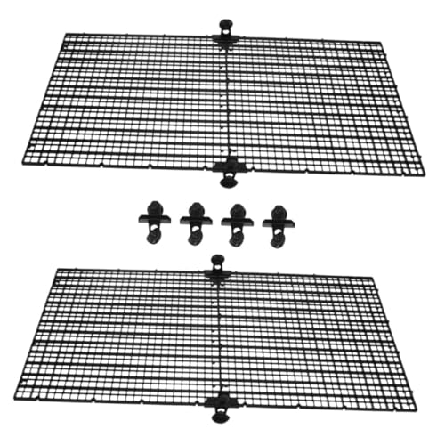 FONDOTIN 4Pcs Aquarium Divider Board Plastic Grid Fish Tank Cover for Jump Prevention Easy to Clean Fish Separator with Suction Cups for Betta Fish Safety