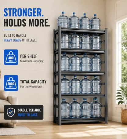 PRESTELION Aquarium Stand Fish Tank Stand 2000LBS Adjustable Metal Shelving | Storage Shelves Heavy Duty Display Shelves Utility Shelf for Turtle Tank, Reptile Terrarium, 72"H × 36"W × 16"D, Black - size: NewGen 72"H×36"W×16"D