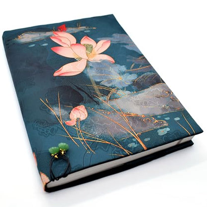 BLBMH 10x7 Fabric Book Covers for Hardcover Paperbacks Bible - Lotus - color: Lotus a