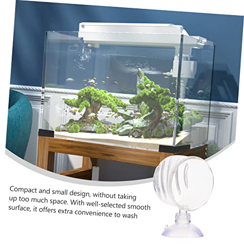 UPKOCH 2pcs Glass Fish Feeding Cups Aquarium Food Holders Cups for Easy Installation Smooth Feeding Mouth for Freshwater Tanks