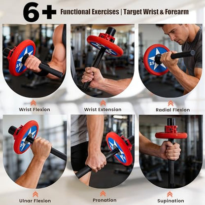 Wrist Strengthener & Forearm Exerciser, Practical Grip Training Device for Beginners & Professionals, Household Arm Strength Workout Gear, Fits 2-Inch Common Weight Plates - color: A1