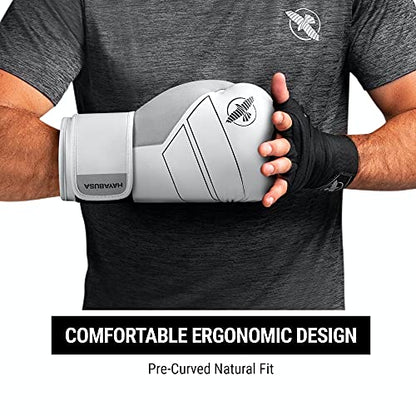 Hayabusa S4 Leather Boxing Gloves for Women & Men - color: White, size: 16 oz