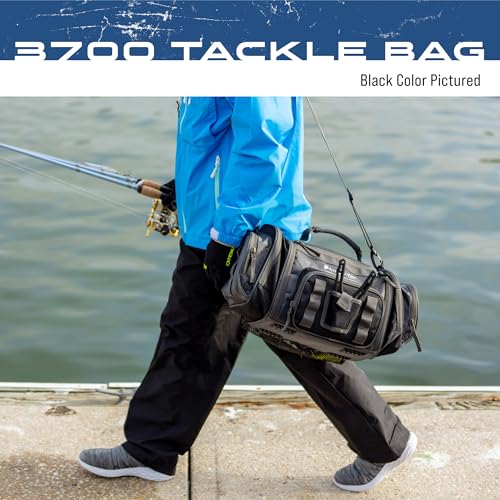 FROGG TOGGS Heavy Duty Fishing Tackle Duffle Bag, Includes Bait Trays, Black, 3700 - color: Black, style: 3700
