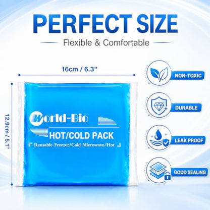 Soft Cold Packs for Injuries Reusable 4 Pack, Hot and Cold Gel Pack for Headaches, Joint Pain Relief, Comfort Ice Gel Pack Flexible Therapy on Neck, Ankle, Knee, Leg, Shoulder, Elbow, Wrist, Feet - color: 5.5" X 5.1" - 4 Ice Packs