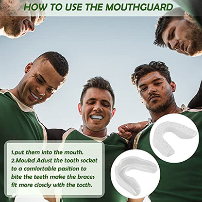 Sport Mouth Guards Gum Teeth Armor Game Guard for Boxing Basketball Football Hockey Karate Basketball Rugby Match - color: Clear White