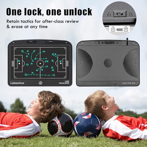 Electronic Soccer Coaching Board - 13.5 inch LCD Soccer Tactics Board | With Stylus Pen, Soccer Coach Gifts, Training Equipment - size: 13.5 inch