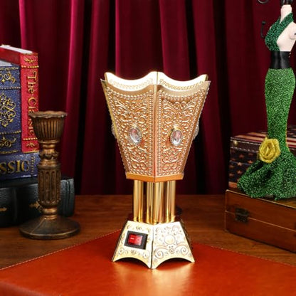 SEWACC Electric Incense Burner Plug-in Bakhoor Burner for Home Decor Middle Eastern Style Desktop Censer Table Centerpiece for Bedroom Living Room Office Yoga Spa