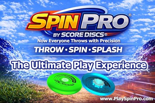 Beach & Pool Sports Disc. Throw with Precision! Spin Tricks! Soft and Durable, Waterproof, Floats, Play Anywhere! Spin & Splash Grip - Spin Zones - That's a Upgrade Your Fun! - color: Blue / Green