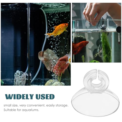 Kisangel 20pcs Aquarium Oxygen Tubing Suction Cup Clips Soft Holder Clamp Fish Tank Hose Fixing Accessories for Air Pump Aquarium Use