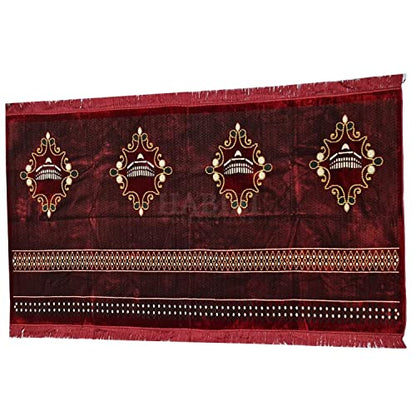 4 people extra large size Beautiful design Soft Extremely beautiful quality prayer mat.by Saffa.made in Turkey- Length:78 inches Width: 46 inches{approximate}