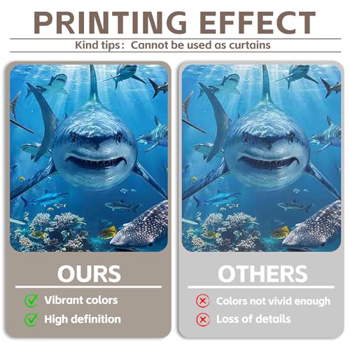 7x5ft Shark Theme Under the Sea Photography Backdrop | Underwater World, Kids Party Supplies, Aquarium Coral Reef Shallows Banner, Deep Ocean Photo Booth, Polyester, Grommets, 1PC - size: 7'x5'