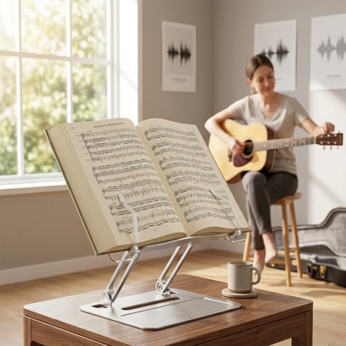 Book Holders for Reading Hands Free - Acrylic Book Stand for Reading, Ergonomic Reading Stand for Textbook Student, Bible Stand, Portable Book Stand for Desk,Recipe,Music Sheets - style: FIXED BASE