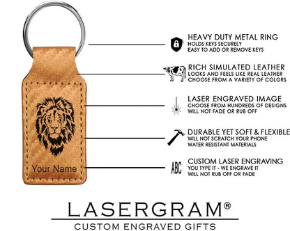 LaserGram Rectangle Keychain, Allah 2, Personalized Engraving Included (Carbon Fiber Bronze) - color: Carbon Fiber Bronze