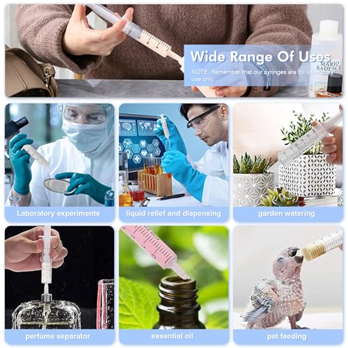 12 Pack 5 ml Syringe, luer slip syringe, without needle for Liquid refilling, DIY Crafts, Scientific Labs by Labfil - size: 5ML Plastic Syringe
