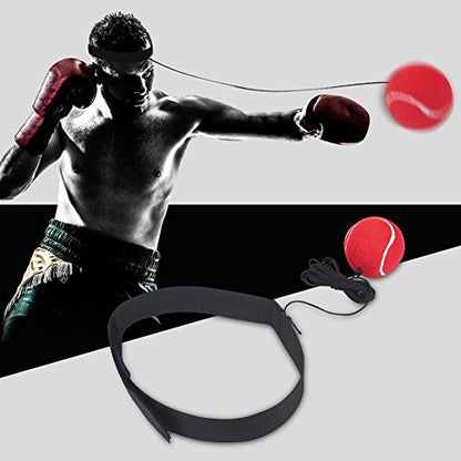 Boxing Fight Ball Reflex, Boxing Ball with Headband Trainer Fitness Equipment Reflex Headband Hand Eye Coordination Accesorios para Entrenar Reflex